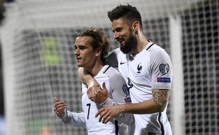 世预赛-吉鲁双响格子点射 法国3-1客胜卢森堡