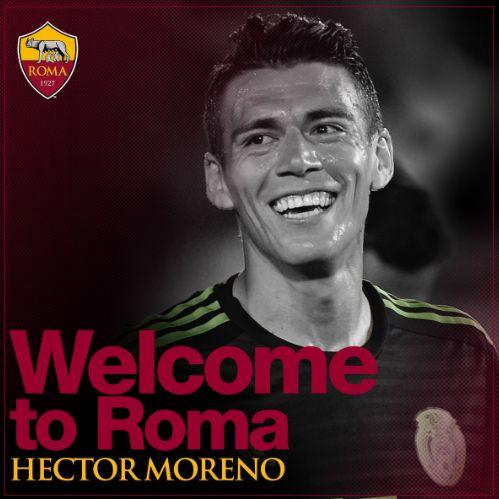 官方:罗马签下墨西哥中卫赫克托-莫雷诺_足球