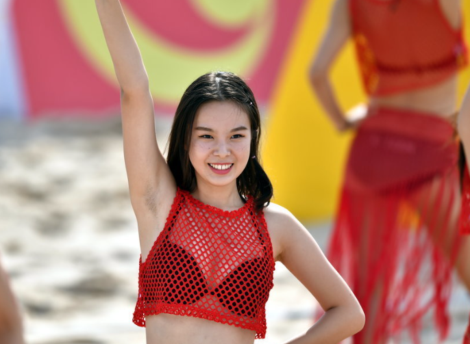 全运会-女子沙滩排球比赛 天津队0-2败上海队
