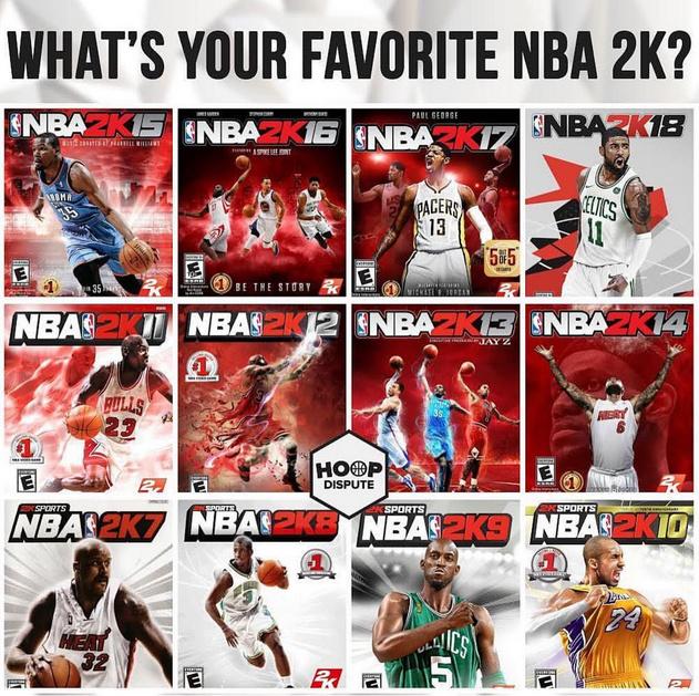 美媒晒图:2K系列游戏 你最喜欢玩哪款?_篮球_