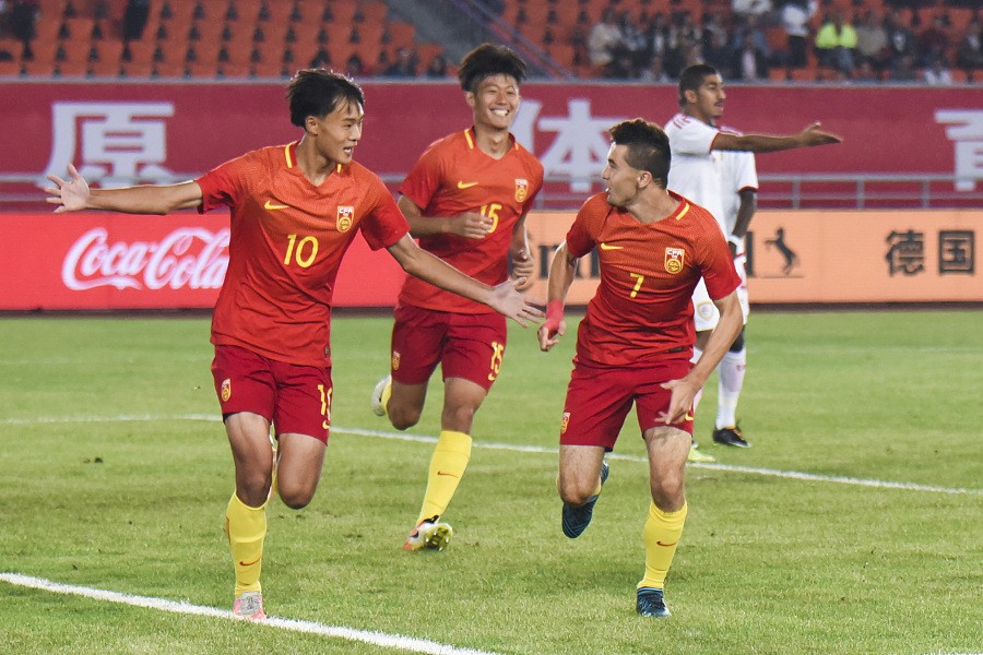 刘若钒传射叶尔凡破门 U19国足2-1阿曼迎开门