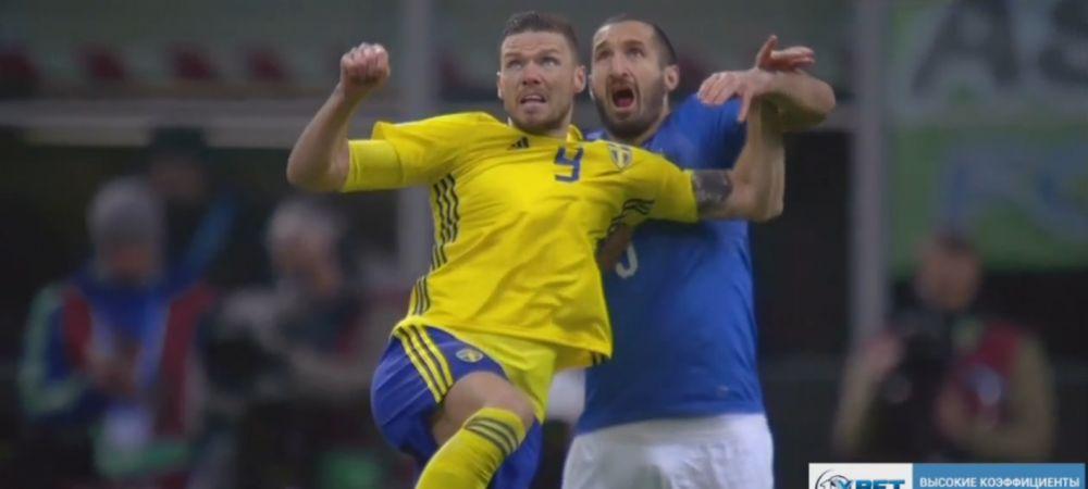 半场-意大利主场0-0暂平瑞典 总比分意大利0-1