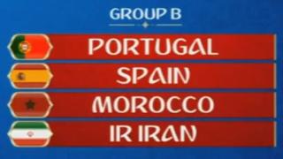 世界杯B组球队：葡萄牙、西班牙、摩洛哥、伊朗